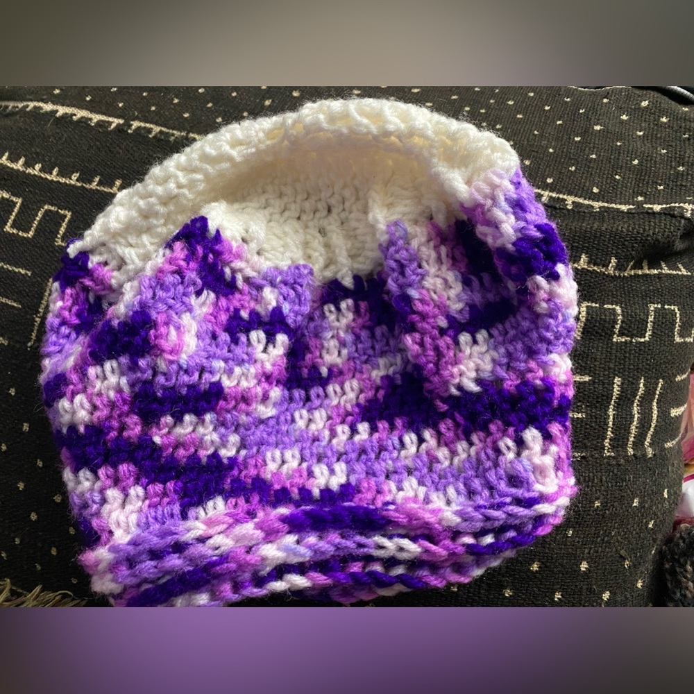 Handmade purple blend hat